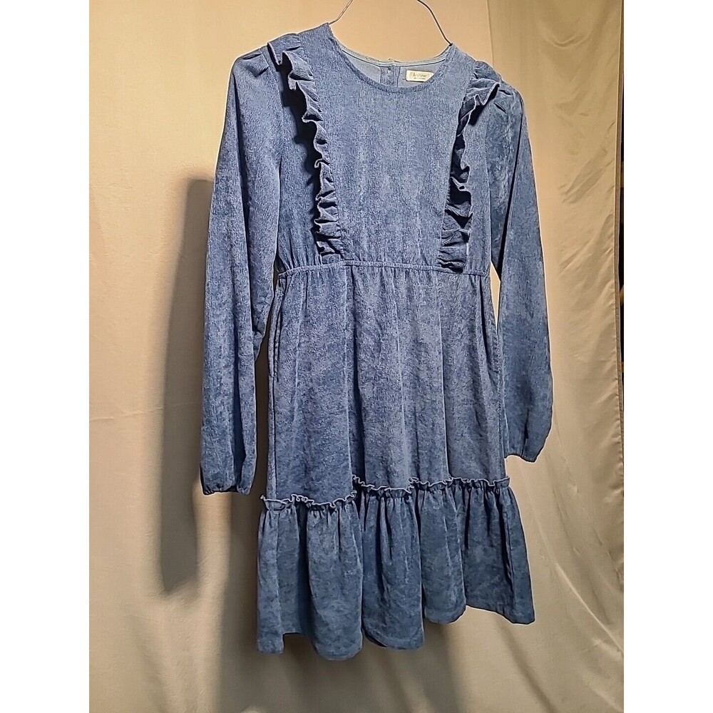 Arshiner Girl's L/S Party Dress Blue Size 14yrs (160cm) - Picture 2 of 8